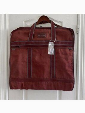 Oscar de la Renta Vintage Burgundy Garment Bag Travel Suit Cover